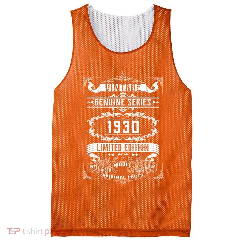Vintage 90th Birthday Genuine Series 1930 Mesh Reversible Basketball Jersey Tank