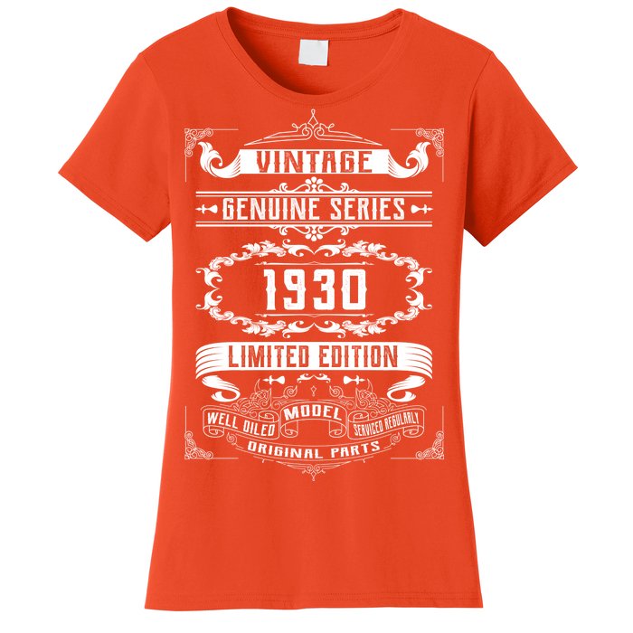 Vintage 90th Birthday Genuine Series 1930 Women's T-Shirt