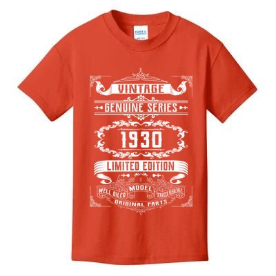 Vintage 90th Birthday Genuine Series 1930 Kids T-Shirt