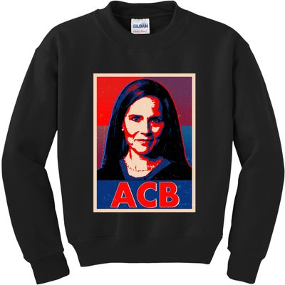 Vintage ACB Amy Coney Barrett Poster  Kids Sweatshirt