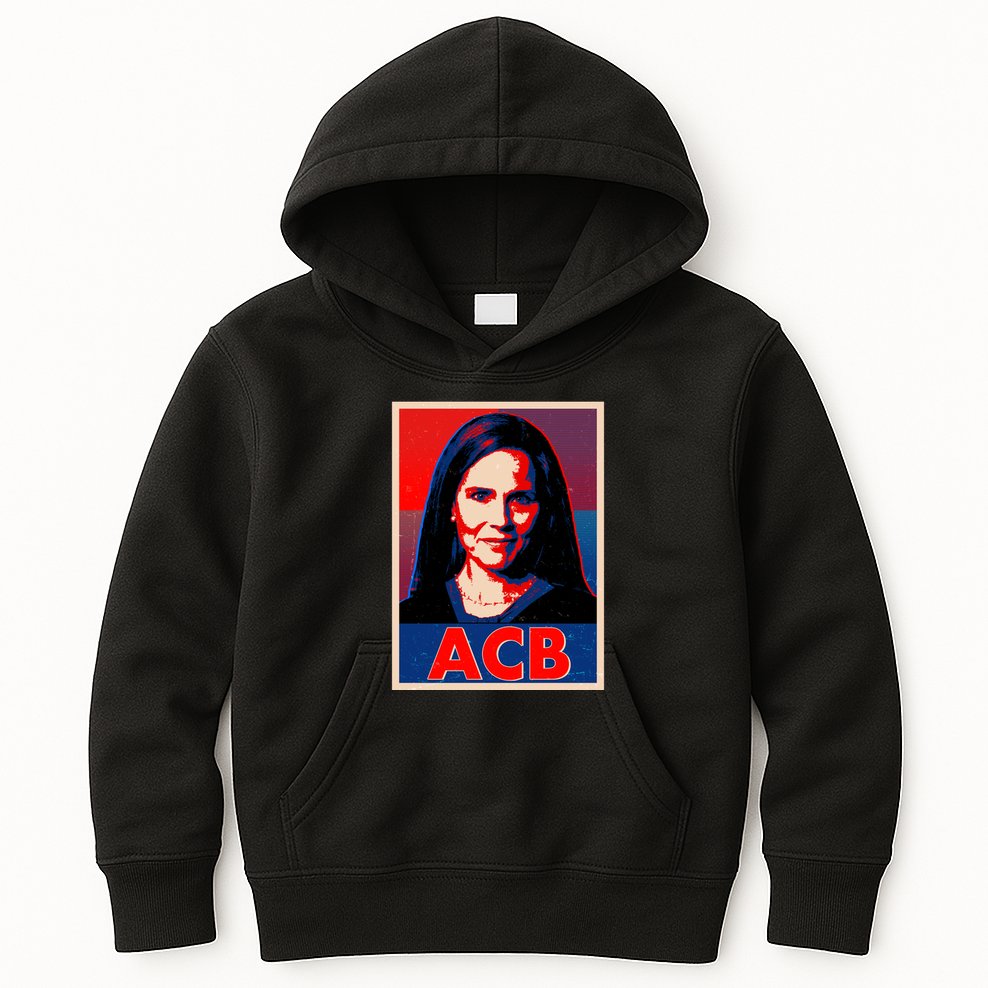 Vintage ACB Amy Coney Barrett Poster  Kids Hoodie