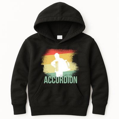 Vintage Accordion Kids Hoodie