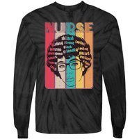 Vintage African American Black Nurse Tie-Dye Long Sleeve Shirt