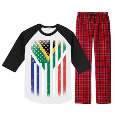 Vintage African Flag Raglan Sleeve Pajama Set