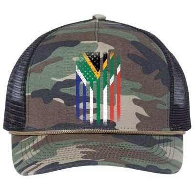 Vintage African Flag Retro Rope Trucker Hat Cap