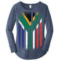 Vintage African Flag Women's Perfect Tri Tunic Long Sleeve Shirt