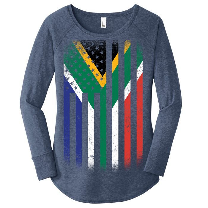 Vintage African Flag Women's Perfect Tri Tunic Long Sleeve Shirt