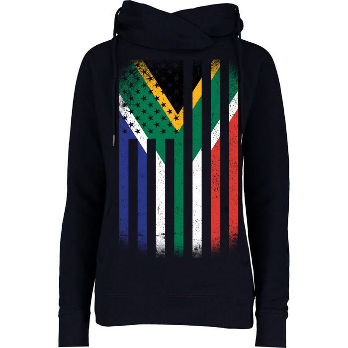 Vintage African Flag Womens Funnel Neck Pullover Hood