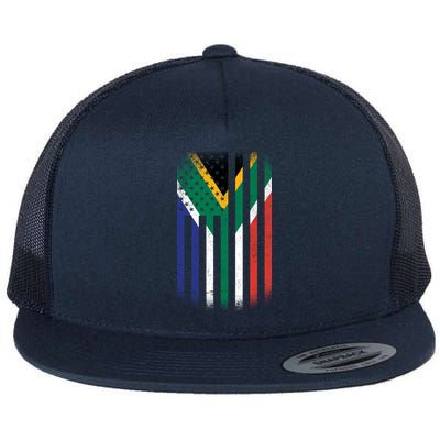 Vintage African Flag Flat Bill Trucker Hat