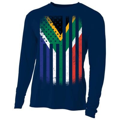 Vintage African Flag Cooling Performance Long Sleeve Crew