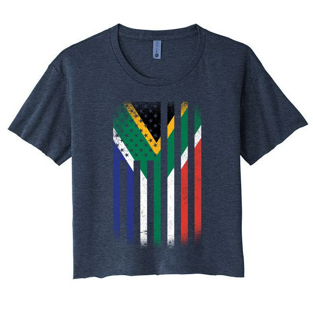 Vintage African Flag Crop Top