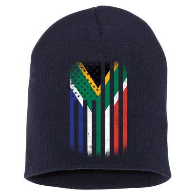 Vintage African Flag Short Acrylic Beanie