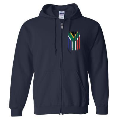 Vintage African Flag Full Zip Hoodie