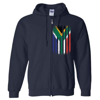 Vintage African Flag Full Zip Hoodie