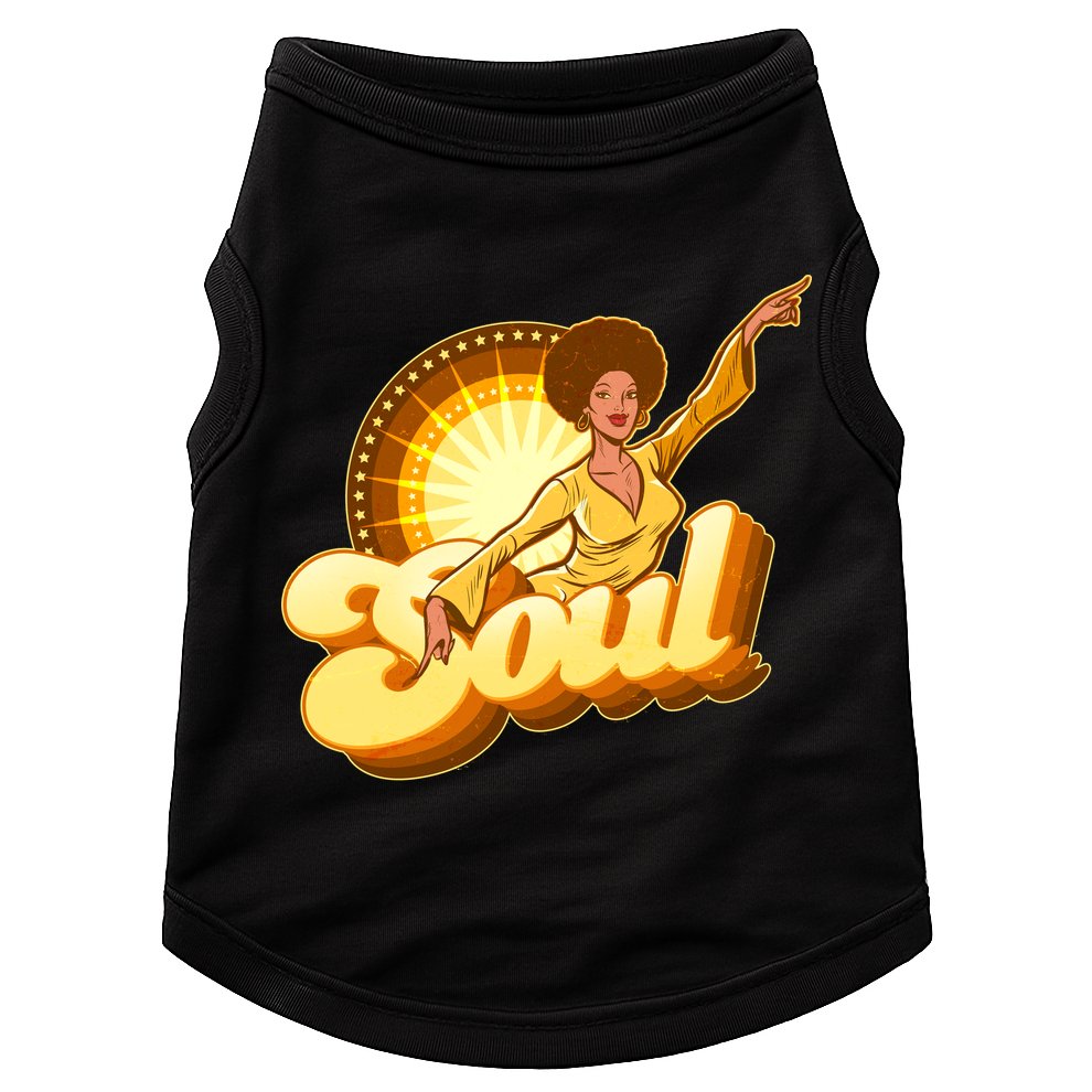 Vintage Afro Soul Retro 70s Doggie Tank