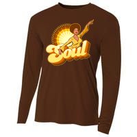 Vintage Afro Soul Retro 70s Cooling Performance Long Sleeve Crew