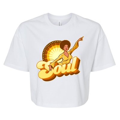 Vintage Afro Soul Retro 70s Bella+Canvas Jersey Crop Tee