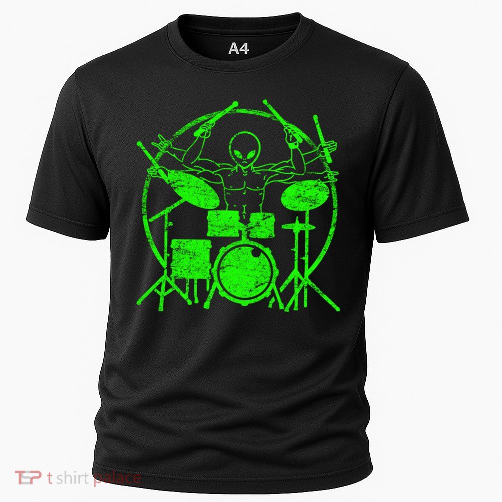Vintage Alien Drummer Performance Shirt