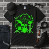 Vintage Alien Drummer Tall T-Shirt