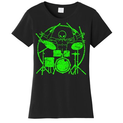 Vintage Alien Drummer Women's T-Shirt