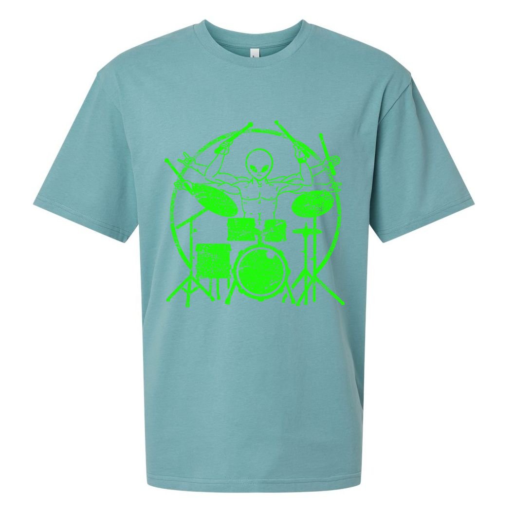 Vintage Alien Drummer Sueded Cloud Jersey T-Shirt