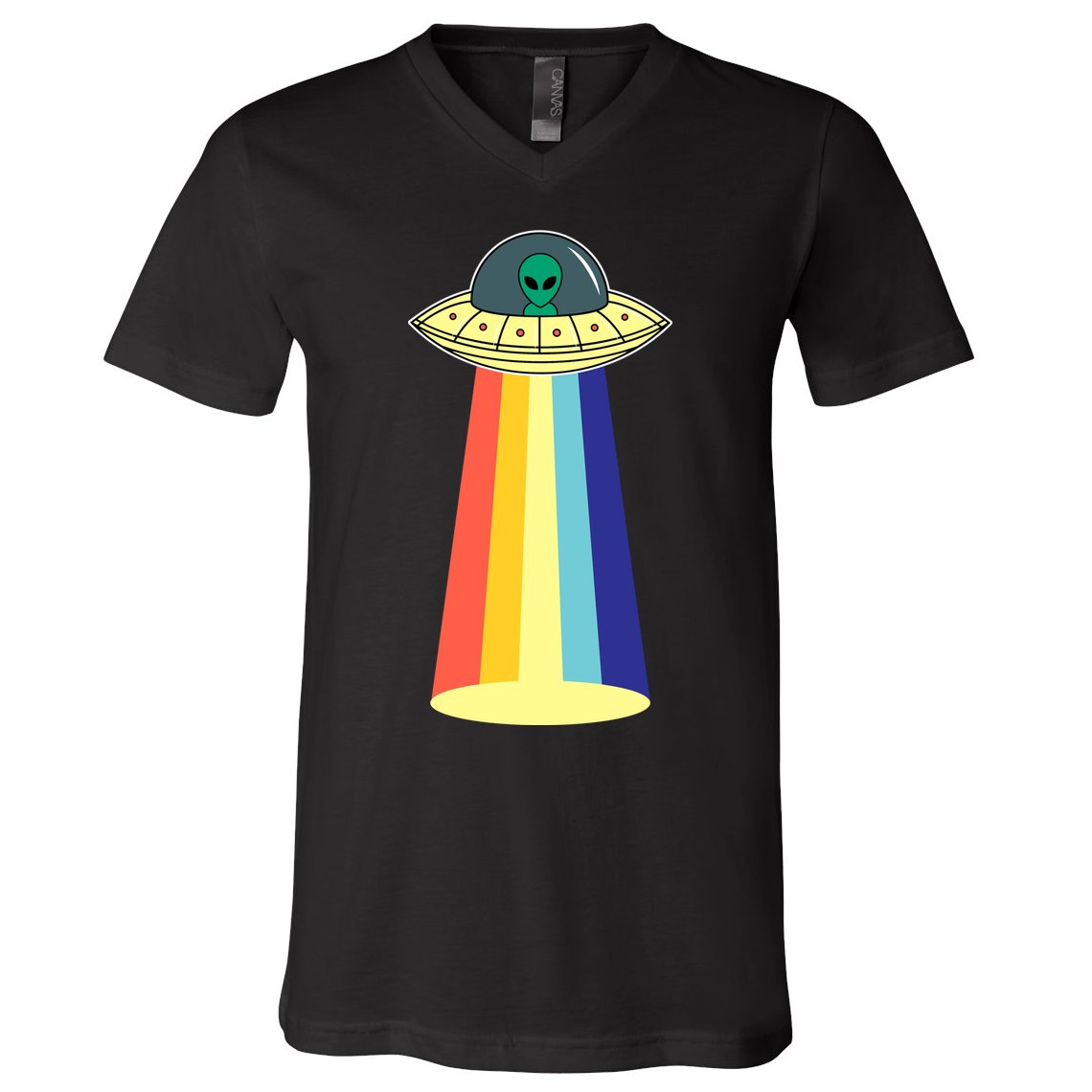Vintage Alien Tractor Beam V-Neck T-Shirt