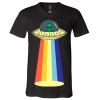 Vintage Alien Tractor Beam V-Neck T-Shirt