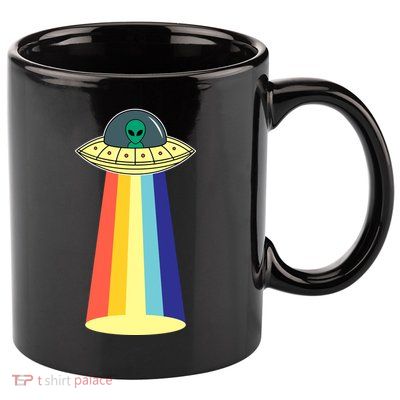 Vintage Alien Tractor Beam 11oz C Handle Ceramic Mug