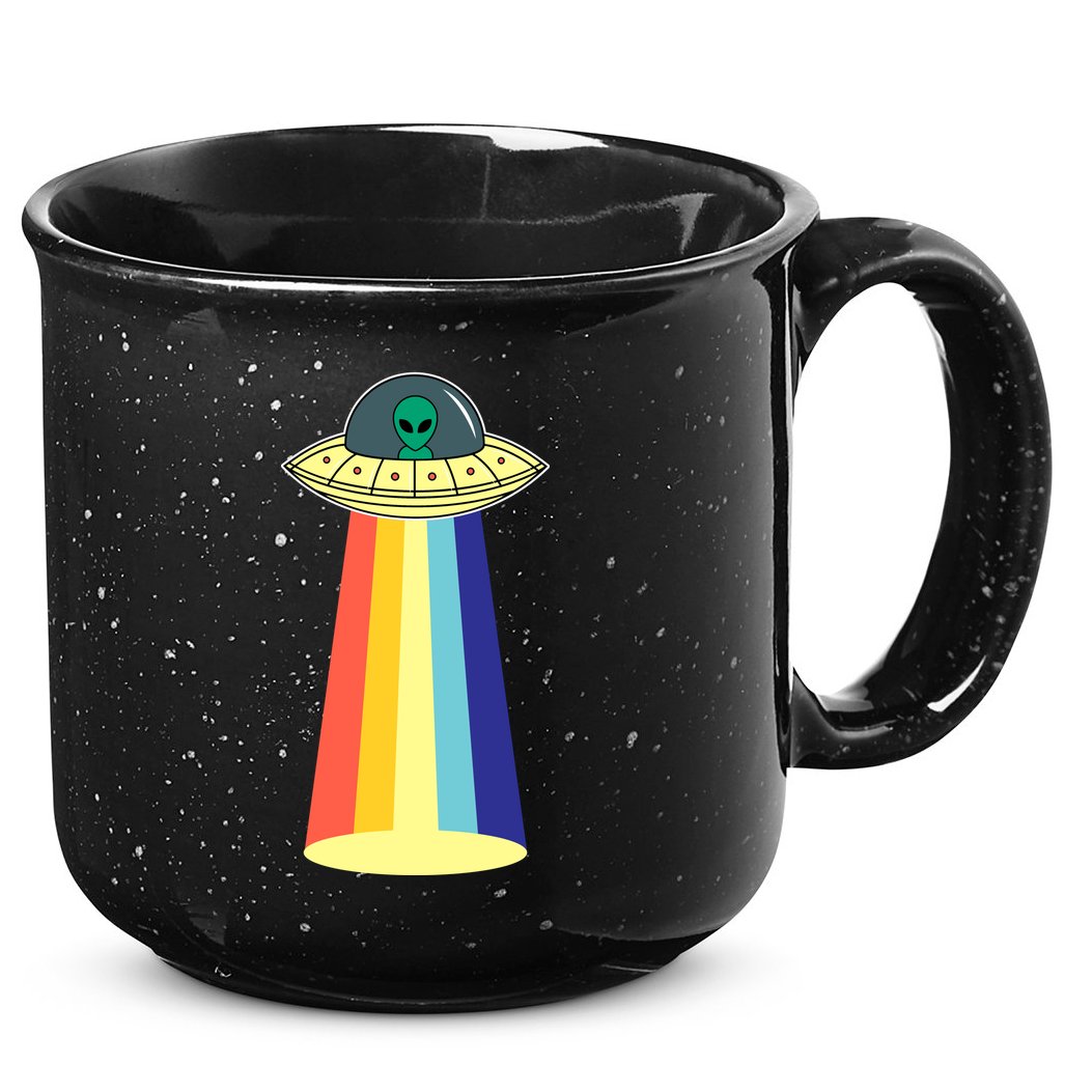 Vintage Alien Tractor Beam 15oz Campfire Ceramic Mug