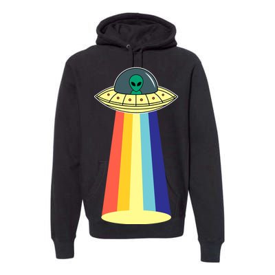 Vintage Alien Tractor Beam Premium Hoodie