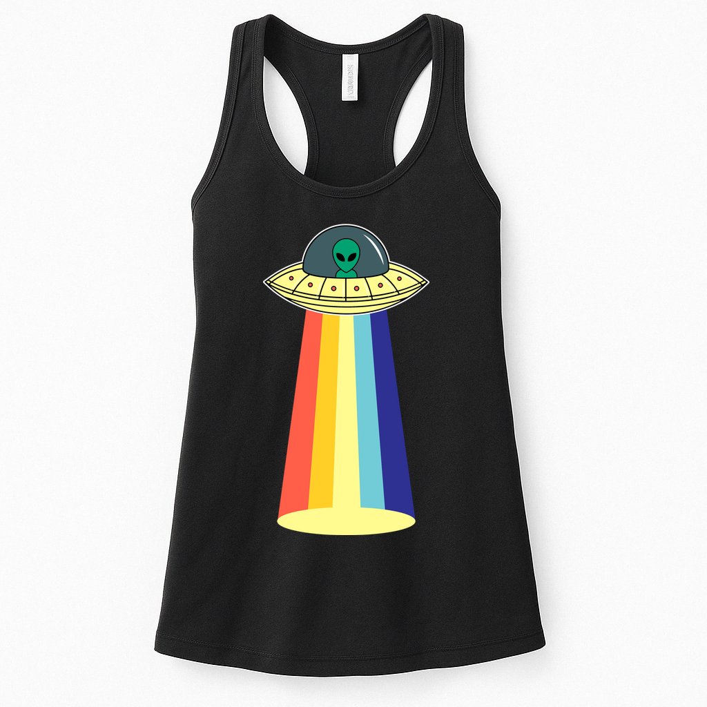 Vintage Alien Tractor Beam Womens Tank Top