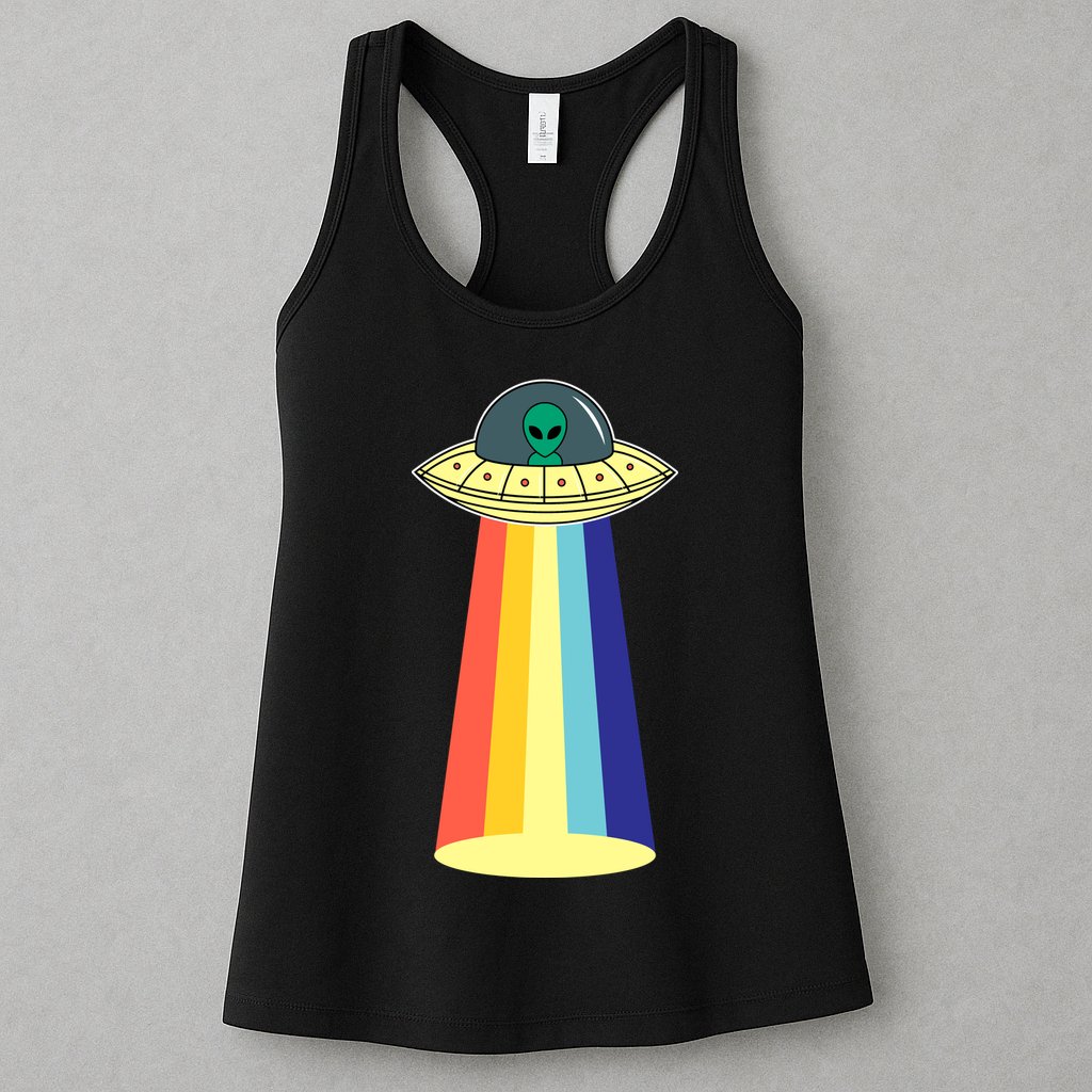 Vintage Alien Tractor Beam Womens Tank Top
