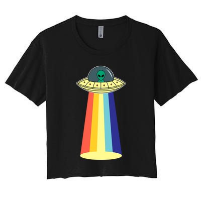 Vintage Alien Tractor Beam Crop Top
