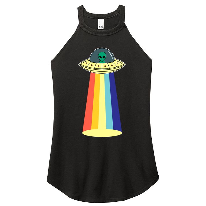 Vintage Alien Tractor Beam Women's Perfect Tri Rocker Tank
