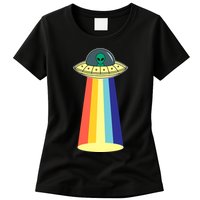 Vintage Alien Tractor Beam Womens T-Shirt
