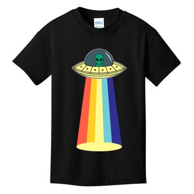 Vintage Alien Tractor Beam Kids T-Shirt