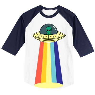 Vintage Alien Tractor Beam Baseball Sleeve Shirt