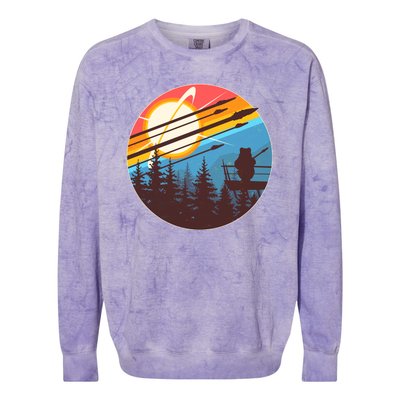 Vintage Alien World Space Battle Colorblast Crewneck Sweatshirt