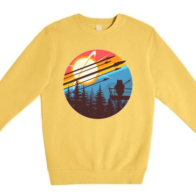 Vintage Alien World Space Battle Premium Crewneck Sweatshirt