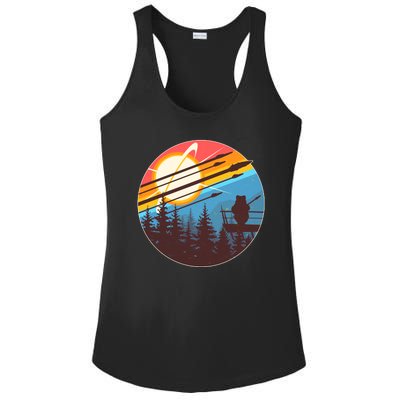 Vintage Alien World Space Battle Ladies PosiCharge Competitor Racerback Tank