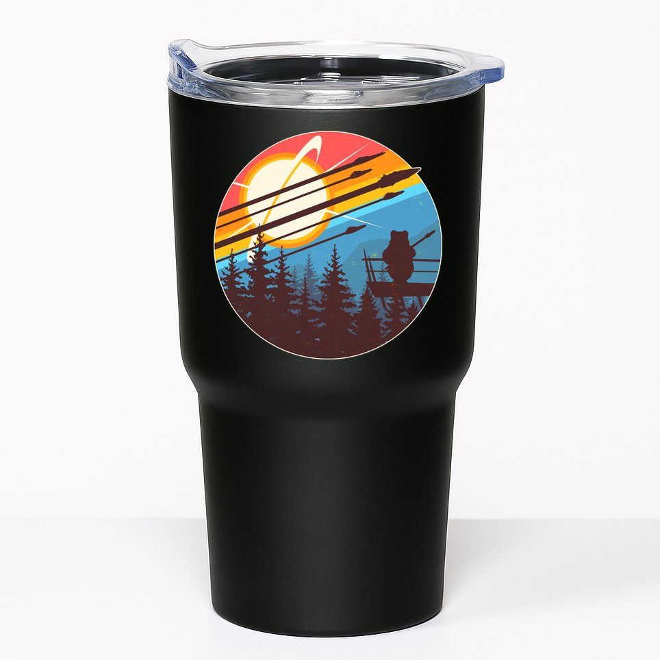 Vintage Alien World Space Battle Tumbler