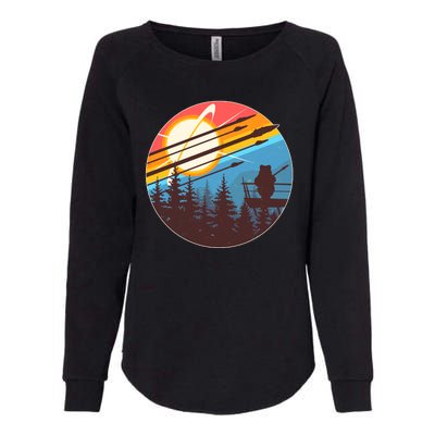 Vintage Alien World Space Battle Womens California Wash Sweatshirt