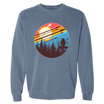 Vintage Alien World Space Battle Garment-Dyed Sweatshirt