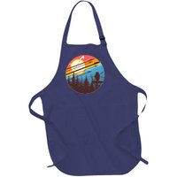 Vintage Alien World Space Battle Full-Length Apron With Pockets