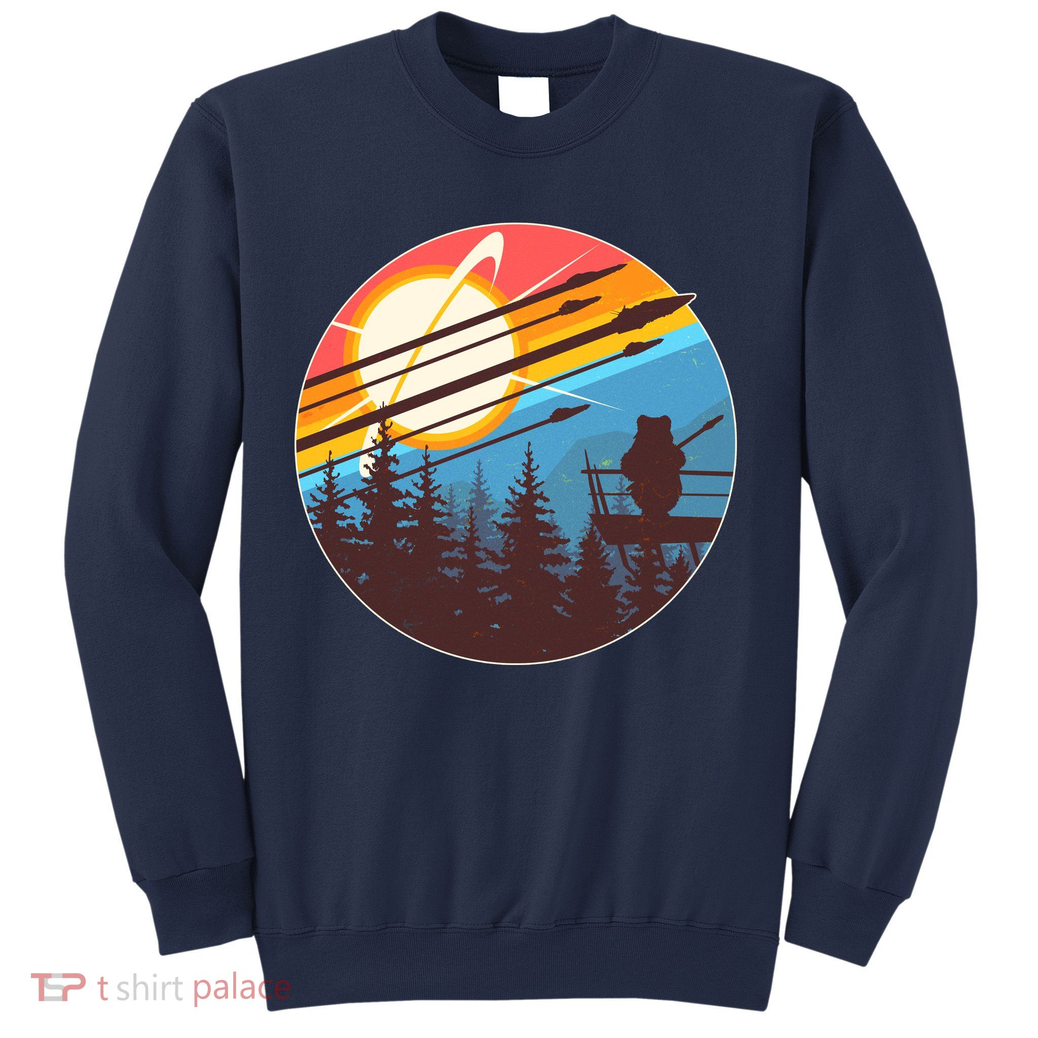 Vintage Alien World Space Battle Sweatshirt