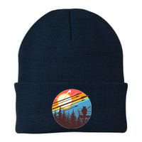 Vintage Alien World Space Battle Knit Cap Winter Beanie