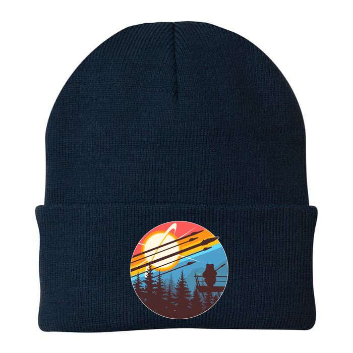 Vintage Alien World Space Battle Knit Cap Winter Beanie