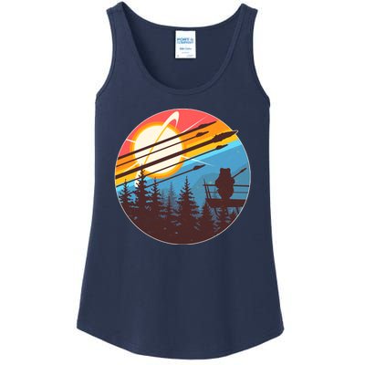 Vintage Alien World Space Battle Ladies Essential Tank