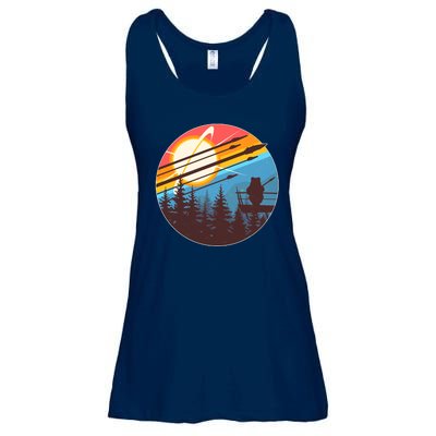 Vintage Alien World Space Battle Ladies Essential Flowy Tank