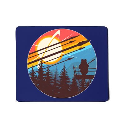 Vintage Alien World Space Battle Mousepad